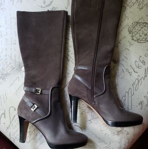 NIne West tall leather suede boots